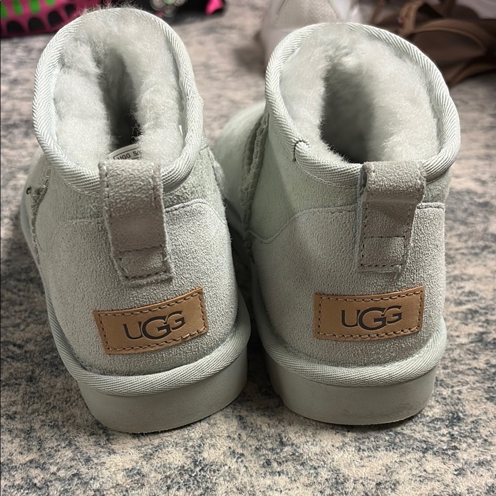 UGG Light Gray Suede Boots